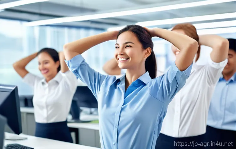 농업기술 관련 직무 스트레스 관리 - **Prompt for Digital Detox in Nature:**
    A serene close-up shot of a young, kind-faced woman in h...